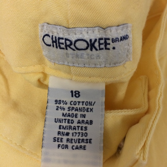 Cherokee Yellow & Mints Cropped Pants Bundle NWT- 2 Pairs size 18 - Picture 4 of 8